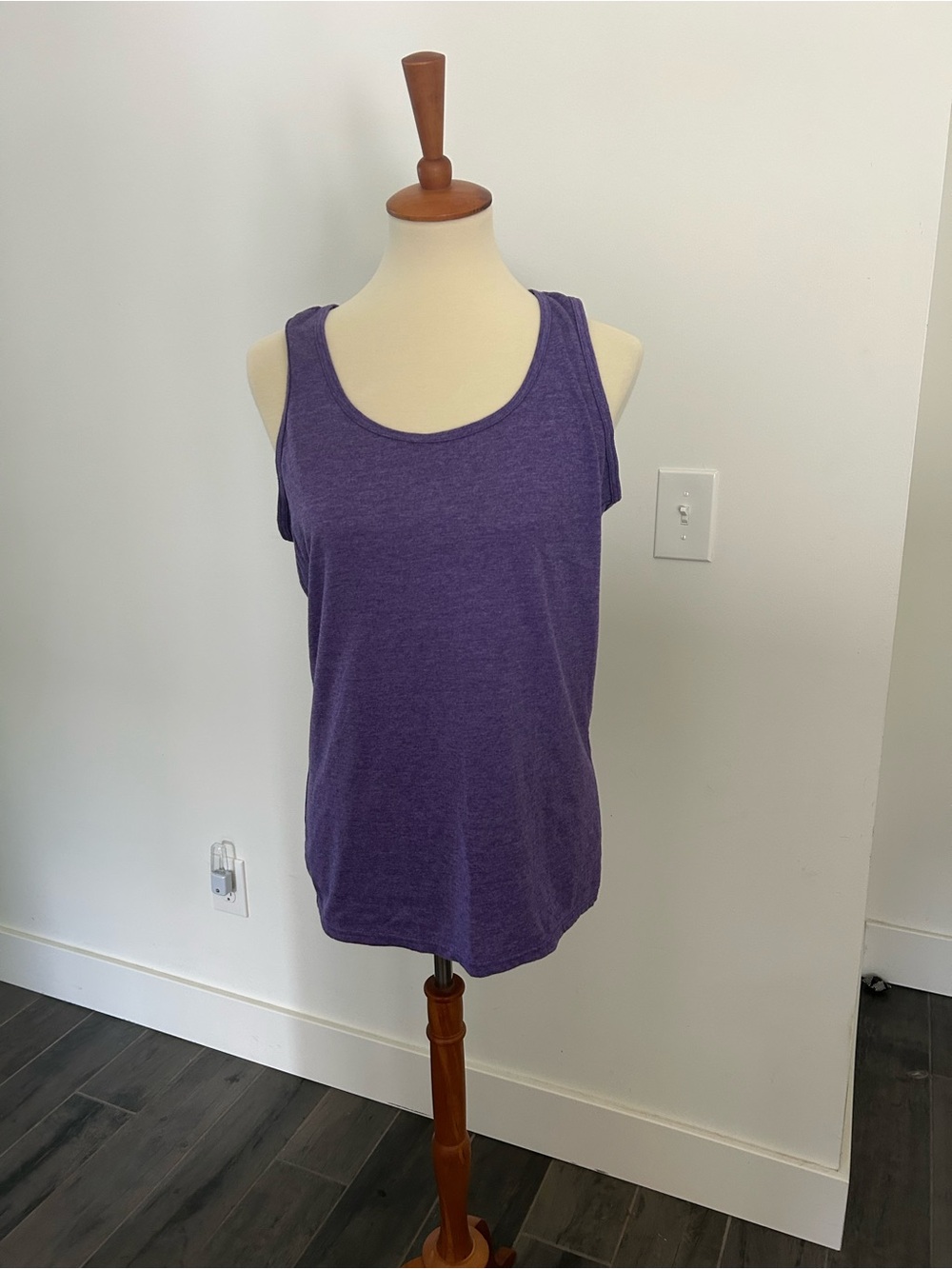 Woman Within Purple Scoop Neck Tank Top